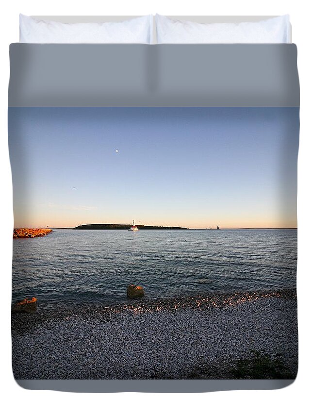 Mackinac Island Duvet Cover featuring the photograph Early Evening on Mackinac Island by Jackson Pearson