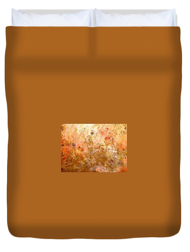 Acrylic Painting Duvet Cover featuring the painting Early Spring Dream by Suzzanna Frank