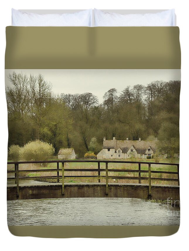 Arlington Row Duvet Cover featuring the photograph Early Spring in the Counties by Jasna Buncic