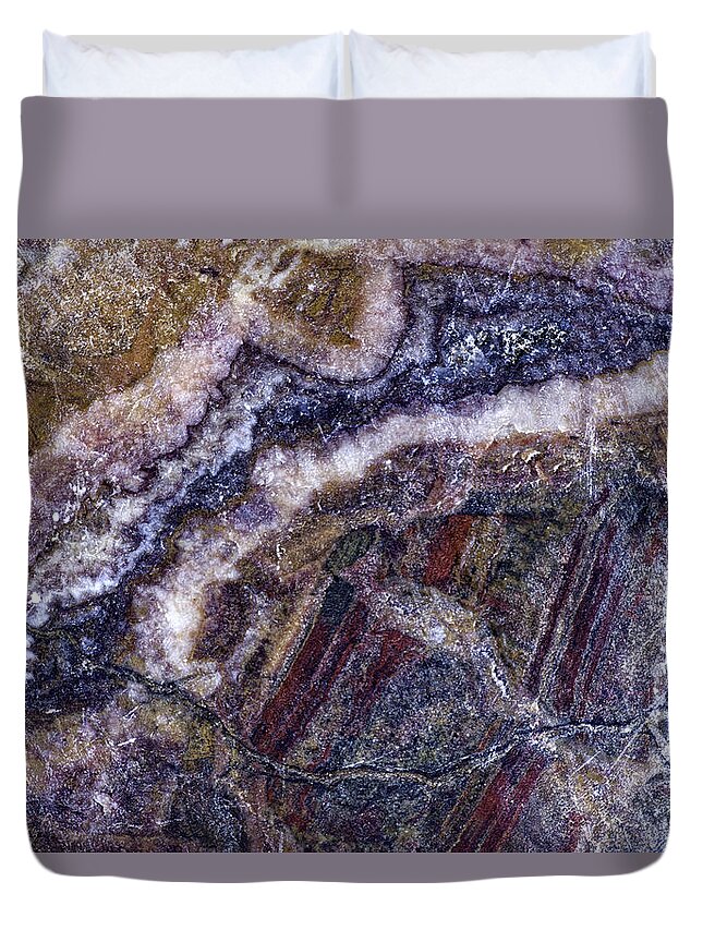 Macro Photography Duvet Cover featuring the photograph Earth Portrait 001-176 by David Waldrop