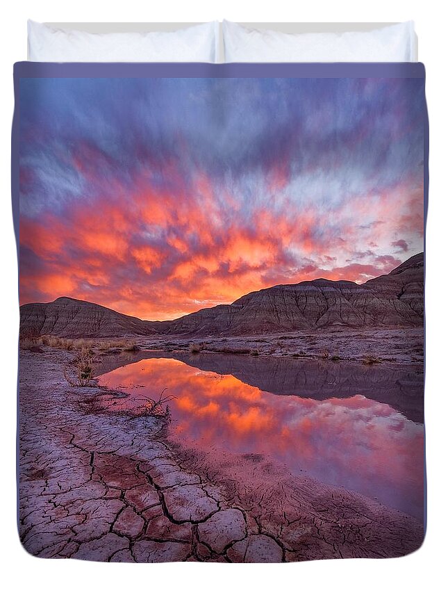 Utah Duvet Cover featuring the photograph Earth Scales by Emily Dickey