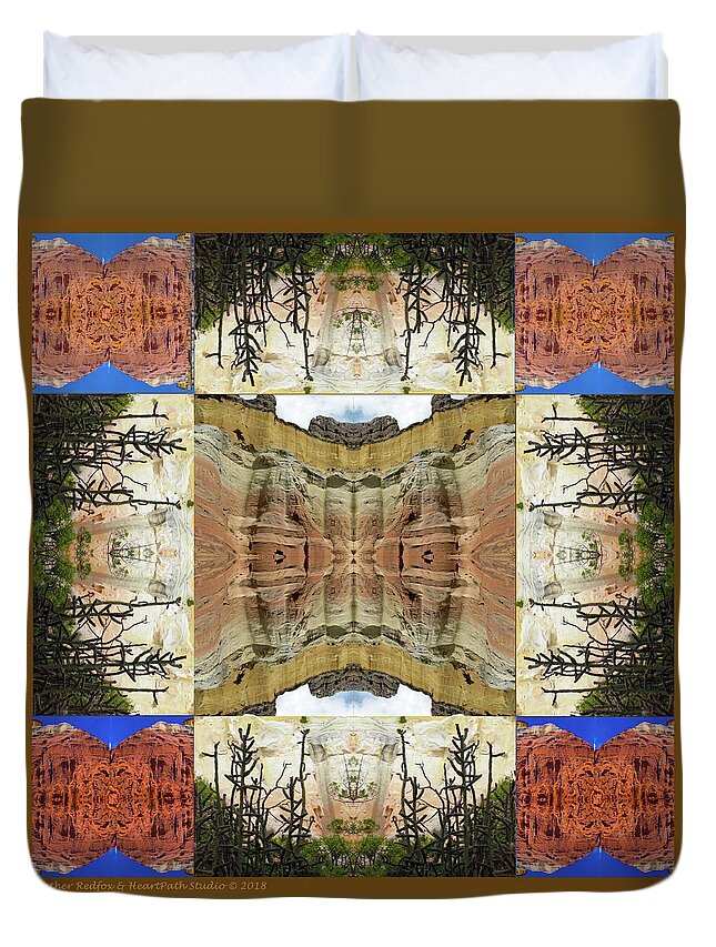 New Mexico Landscape Duvet Cover featuring the photograph Echo Canyon by Feather Redfox