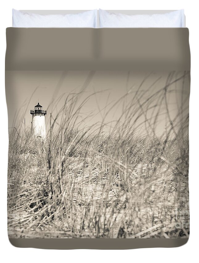 Edgartown Duvet Cover featuring the photograph Edgartown Harbor Light by David Rucker