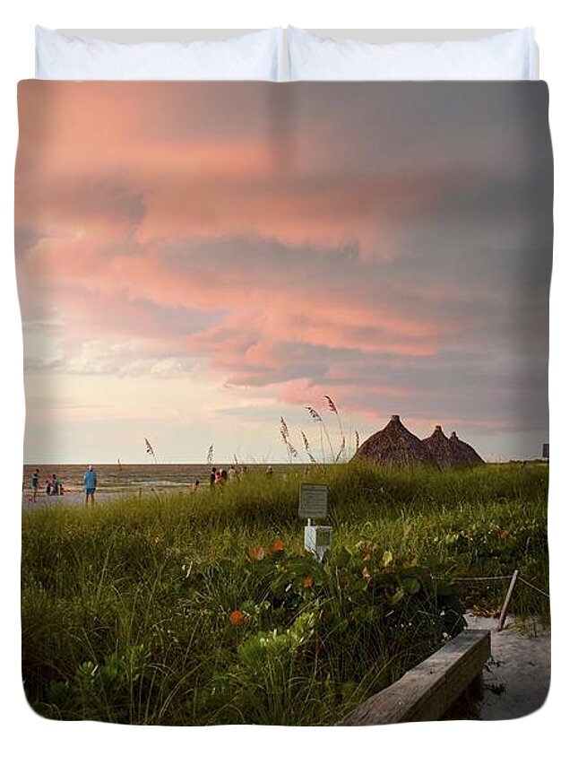 Park Duvet Cover featuring the photograph Edge of the Storm by Carol Bradley