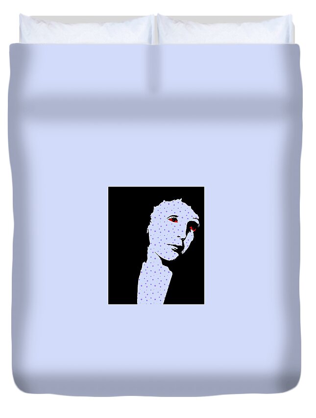 Edith Piaf Duvet Cover featuring the photograph Edith Piaf by Emme Pons