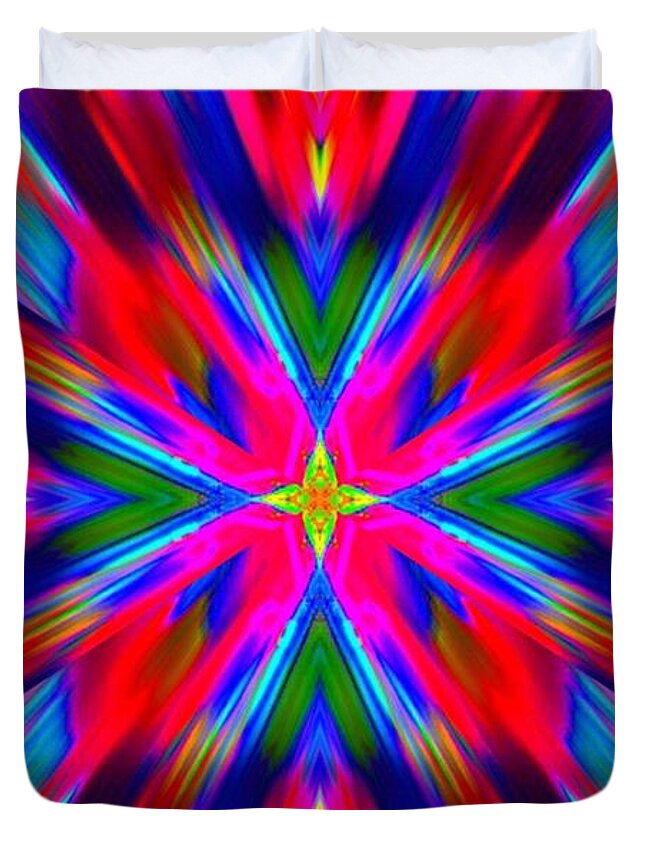 Lorles Lifestyles Duvet Cover featuring the digital art Effusion by Lorles Lifestyles