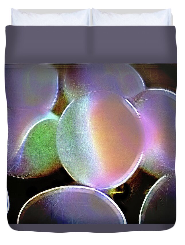 Eggs Duvet Cover featuring the photograph Eggs in a Fractal Mood by Scott Carlton