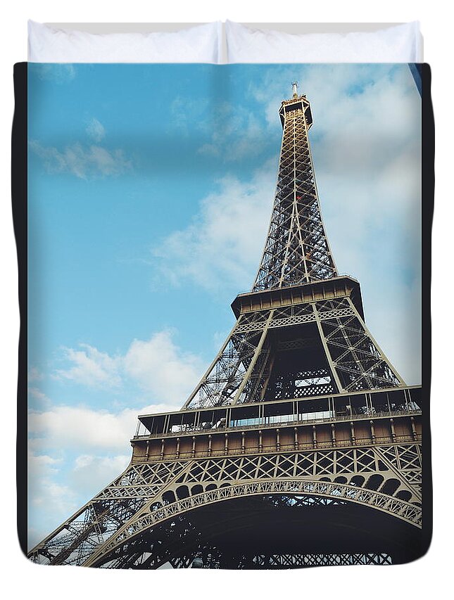 Eiffel Tower Duvet Cover featuring the photograph Eiffel Tower by Kim Adis