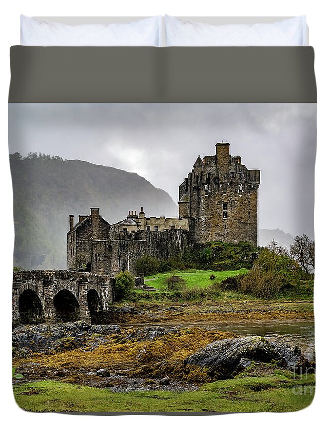 Eilean Donan Castle Duvet Cover featuring the photograph Eilean Donan Castle by Sue Karski