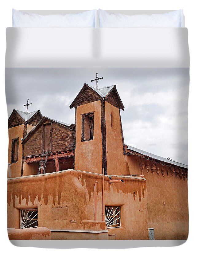 El Santuario De Chimayo. Study Duvet Cover featuring the photograph El Santuario de Chimayo Study 2 by Robert Meyers-Lussier