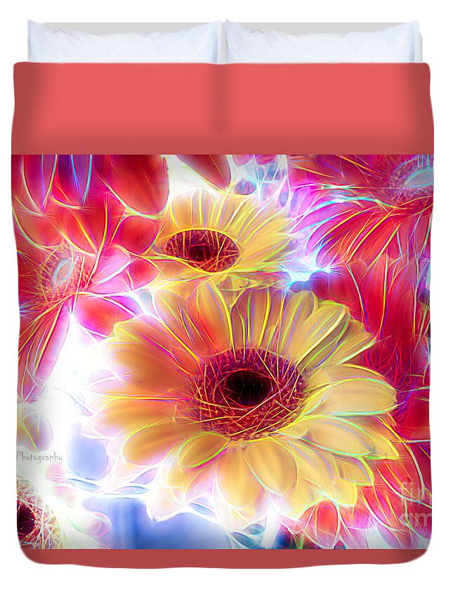 Electric Duvet Cover featuring the photograph Electric Daisy Carnival by Kip Krause
