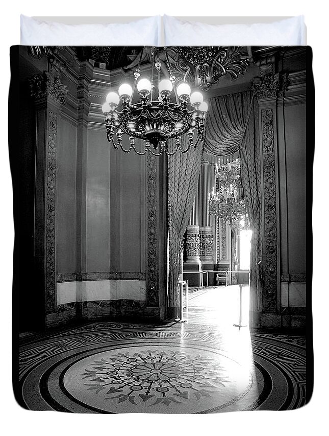 Opera Garnier Duvet Cover featuring the photograph Elegant Opera by Rebekah Zivicki