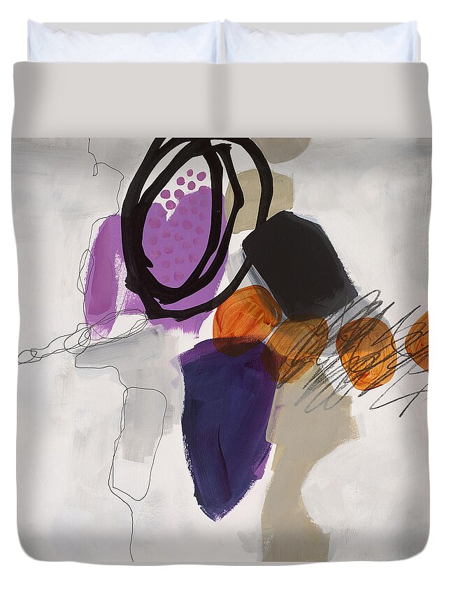 Painting Duvet Cover featuring the painting Element # 3 by Jane Davies