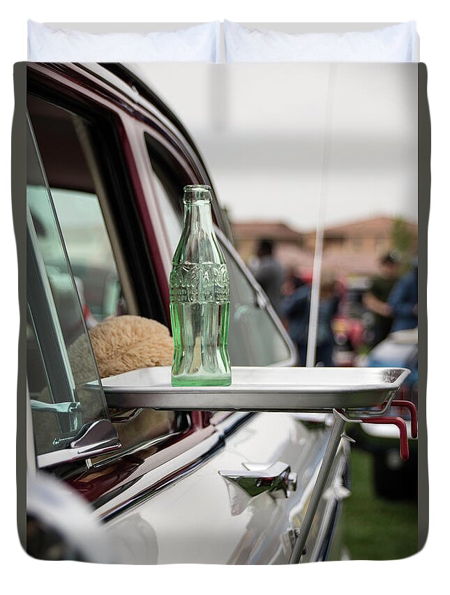  Duvet Cover featuring the photograph Empty at the Drive-In by Kathleen Messmer