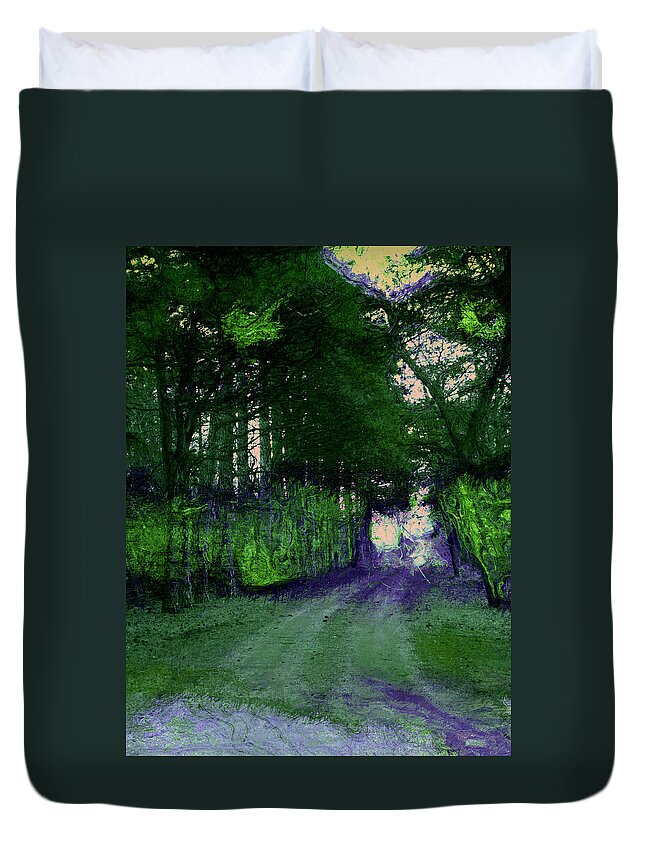 Wooded Path Duvet Cover featuring the photograph Enchanted Way by Julie Lueders 