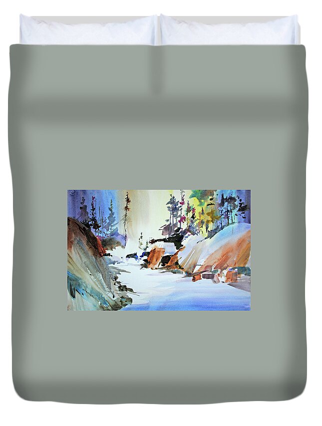 Visco Duvet Cover featuring the painting Enchanted Wilderness by P Anthony Visco