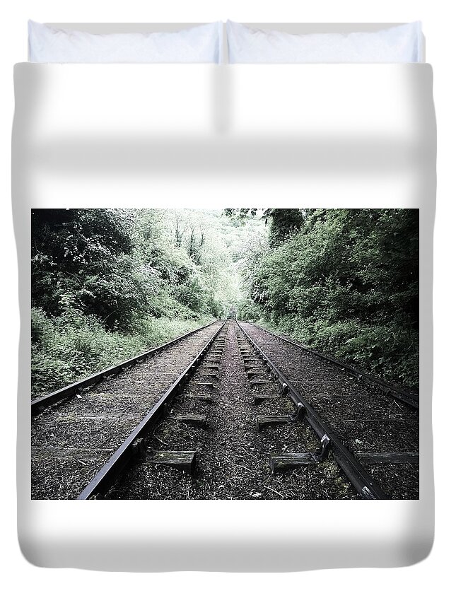 Train Duvet Cover featuring the photograph Endless by Andrea Guariglia