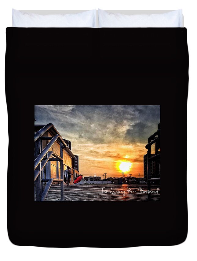 Asbury Park Duvet Cover featuring the photograph Endless Summer in Asbury Park by The Asbury Park Mermaid
