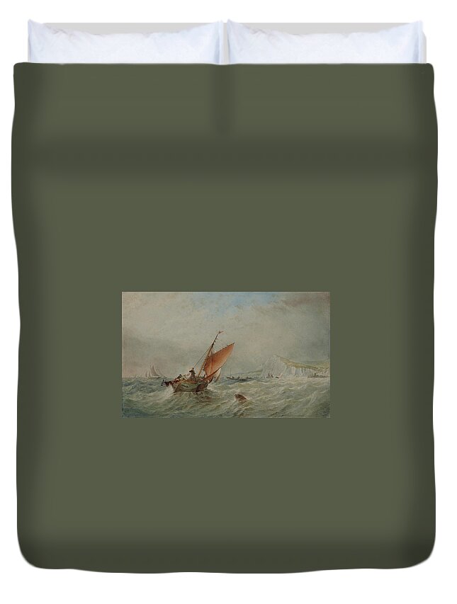 Marine Duvet Cover featuring the painting England by Marine