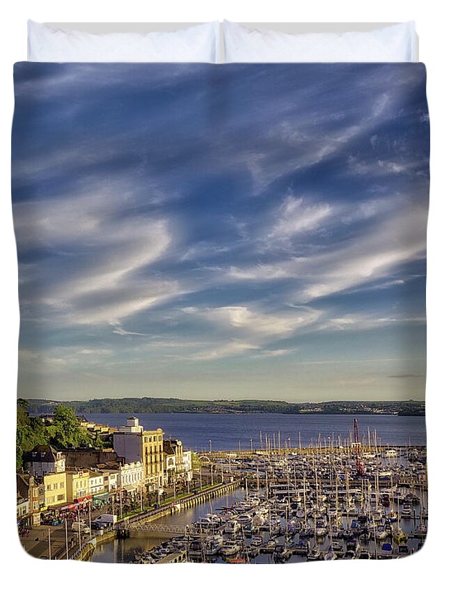 Nag004950 Duvet Cover featuring the photograph English Riviera by Edmund Nagele FRPS
