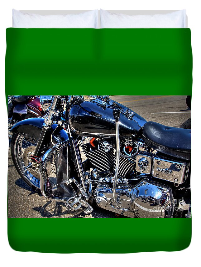 Motorcycle Duvet Cover featuring the photograph Enigma by LR Photography