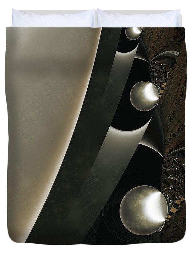 Vic Eberly Duvet Cover featuring the digital art Enigma Variation 15 by Vic Eberly