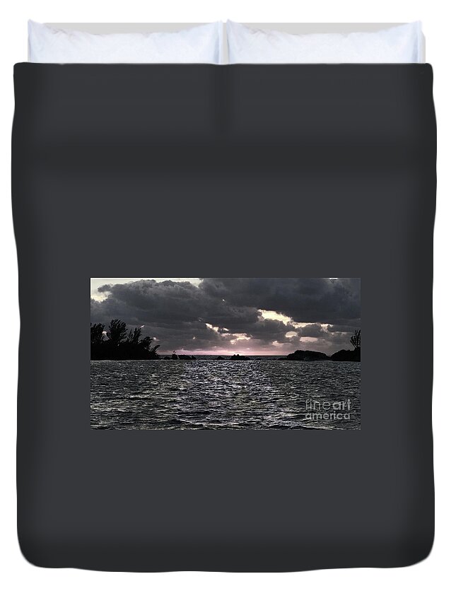 Bermuda Duvet Cover featuring the photograph Entering the Bermuda Triangle by Luther Fine Art
