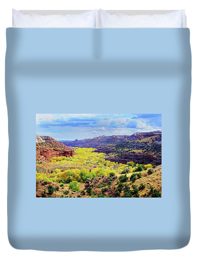 Utah Duvet Cover featuring the photograph Escalante Canyon by Frank Houck