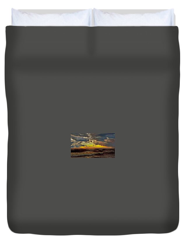 Sunset Duvet Cover featuring the photograph Essence by Dani McEvoy