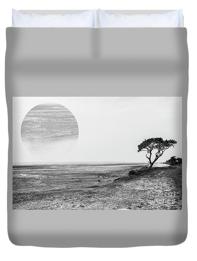 Seascape Duvet Cover featuring the photograph Estuary by Roger Lighterness