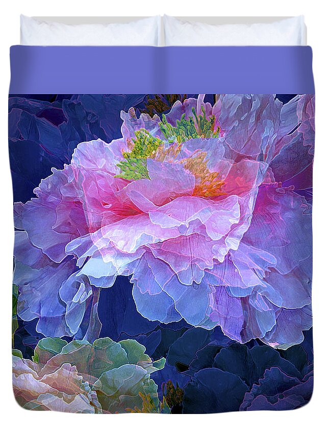 Peony Fantasies Duvet Cover featuring the photograph Ethereal 10 by Lynda Lehmann