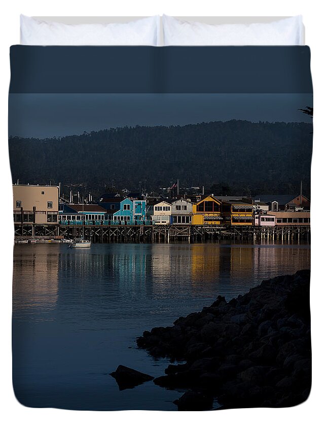 Monterey Duvet Cover featuring the photograph Evening in Monterey by Derek Dean