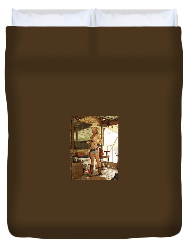 Lucky Cole Everglades Photography Duvet Cover featuring the photograph Everglades Cowgirl by Lucky Cole