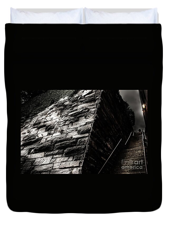 Exorcist Duvet Cover featuring the photograph Exorcist Steps by Jonas Luis
