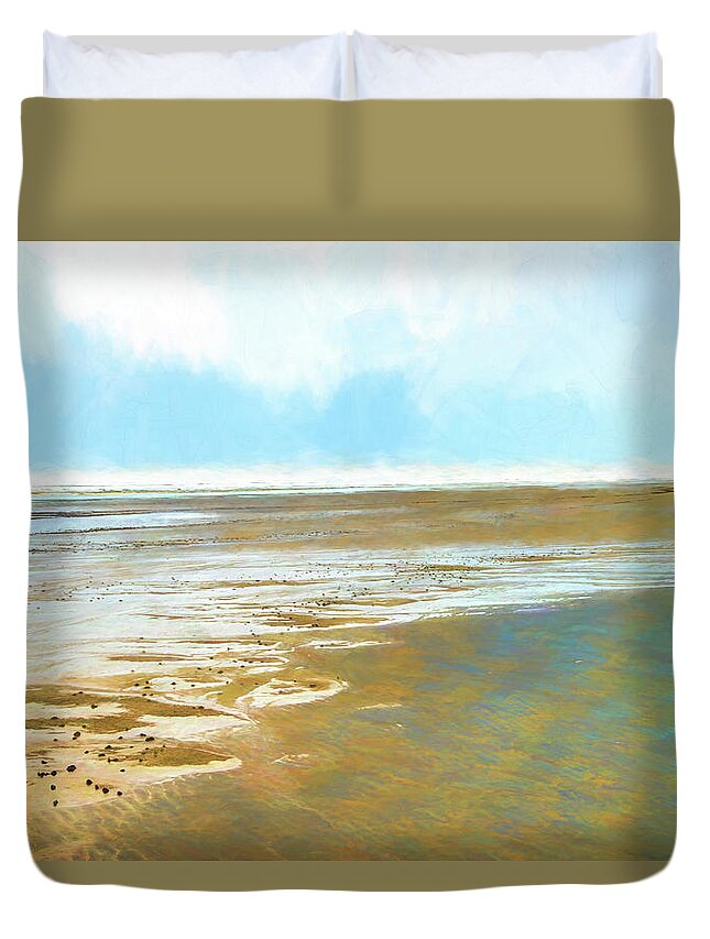Photopainting Duvet Cover featuring the photograph Expanse by Allan Van Gasbeck