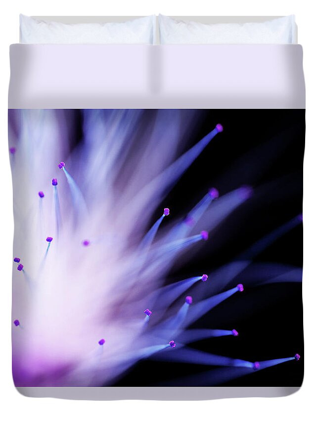 Mimosa Duvet Cover featuring the photograph Explosive by Mike Eingle