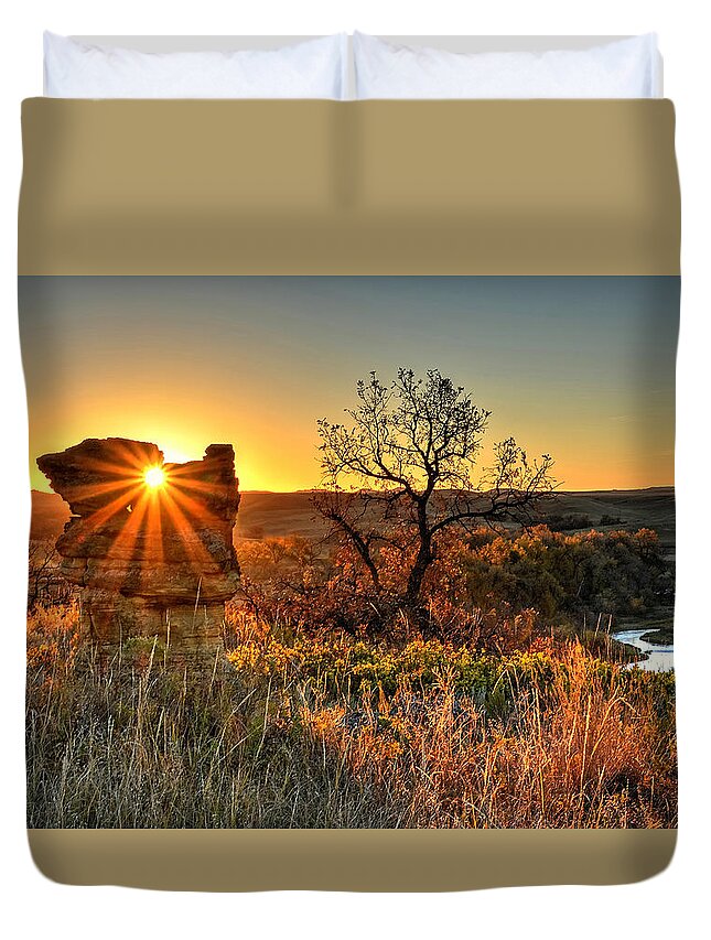 Monolith Duvet Cover featuring the photograph Eye of the Monolith by Fiskr Larsen