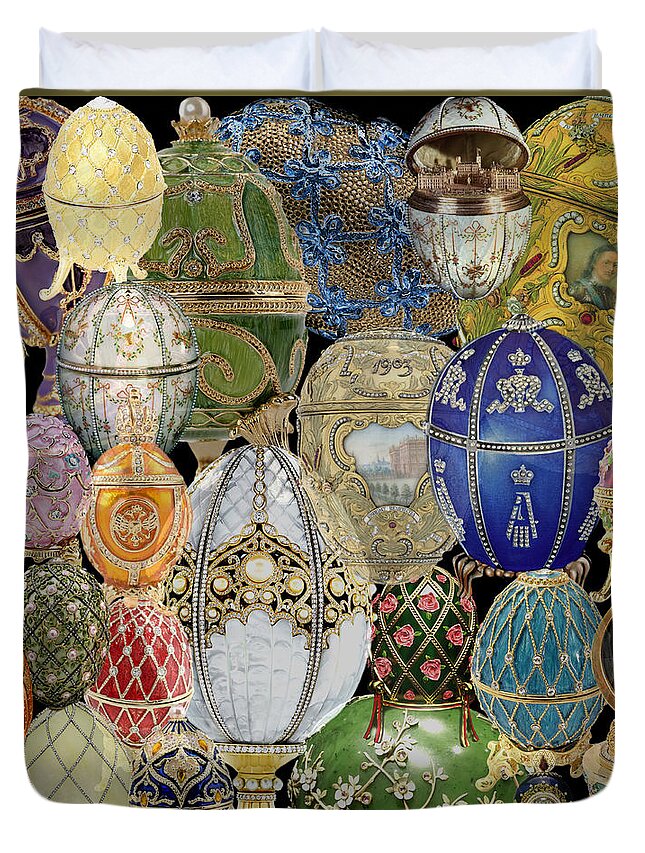 Faberge Eggs Duvet Cover featuring the photograph Faberge Eggs by Andrew Fare