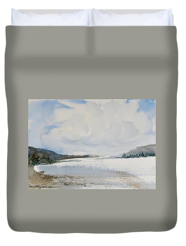 Afternoon Duvet Cover featuring the painting Fair Weather or Foul? by Dorothy Darden