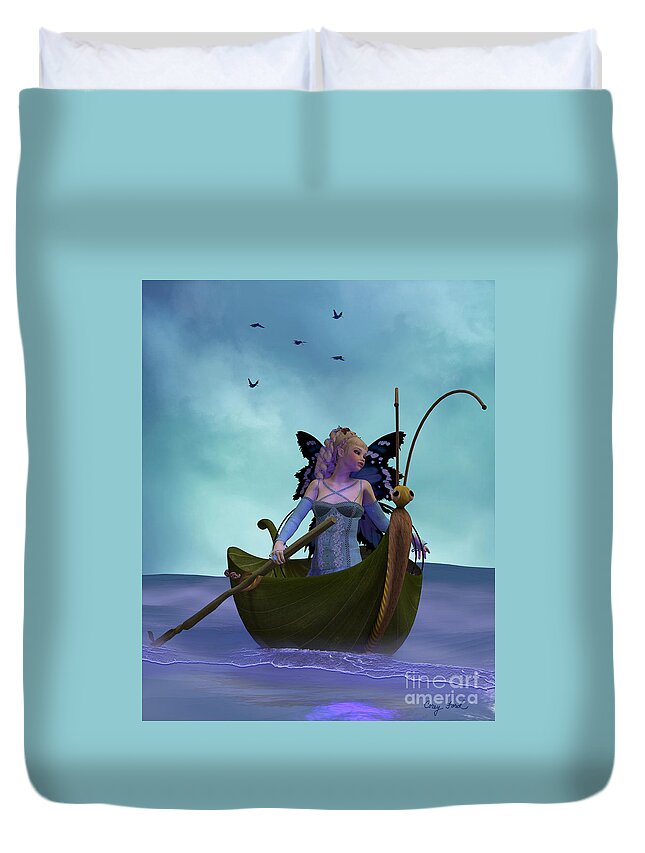 Fairy Duvet Cover featuring the painting Fairy Barliecorn by Corey Ford
