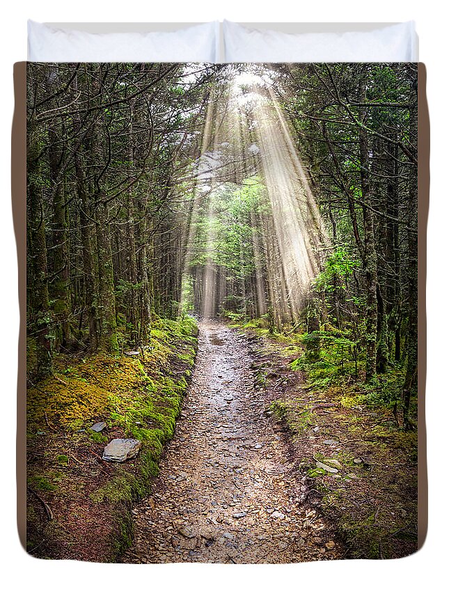 Appalachia Duvet Cover featuring the photograph Fairy Garden by Debra and Dave Vanderlaan