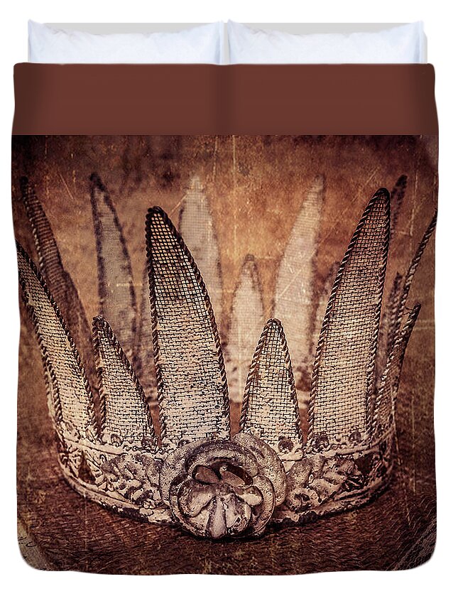 Crown Duvet Cover featuring the photograph Fairy Princess Crown by Cynthia Wolfe