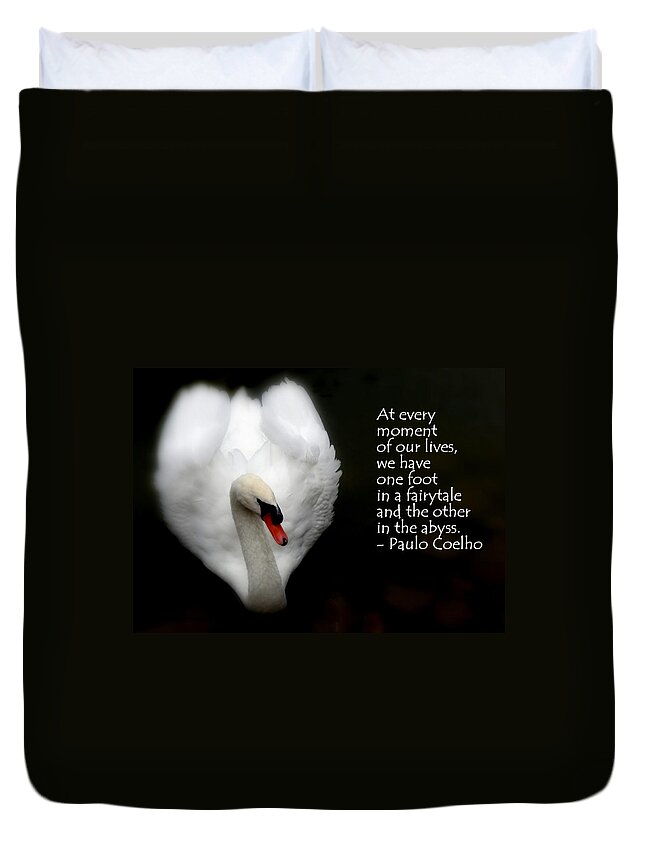 Swan Duvet Cover featuring the photograph Fairytale Swan by Lainie Wrightson