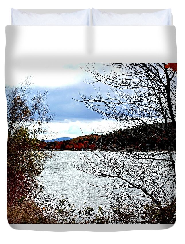 Newfound Duvet Cover featuring the photograph Fall 2015 Newfound Lake 1 by Wayne Toutaint