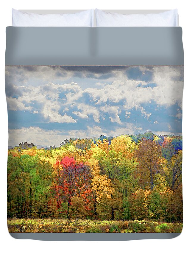 Health Care Duvet Cover featuring the photograph Fall at Shaw by David Coblitz