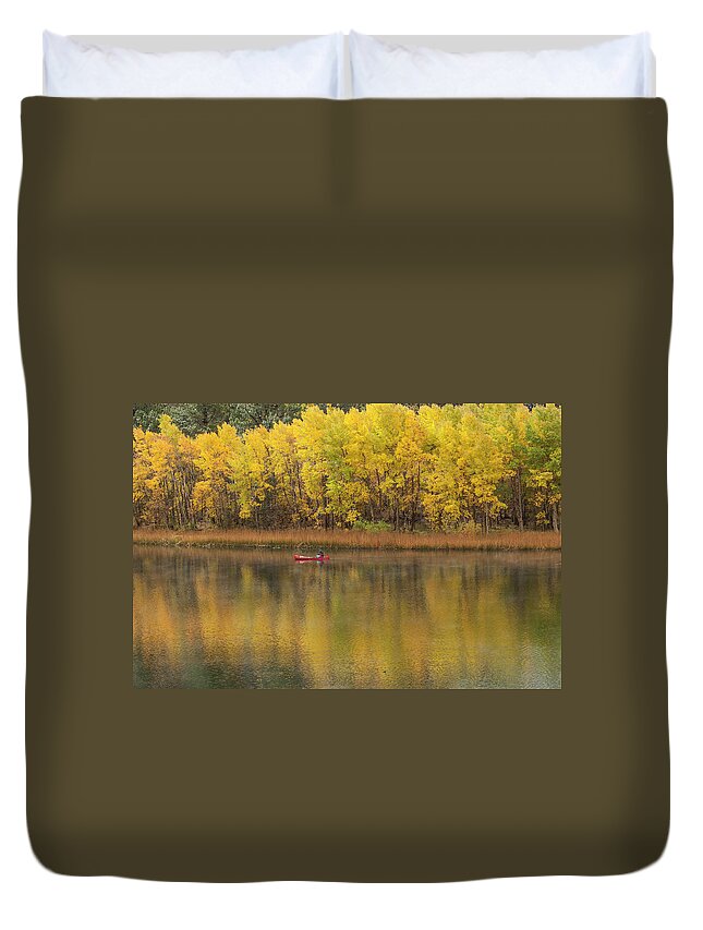 Fall Duvet Cover featuring the photograph Fall Fishing by Duncan Selby