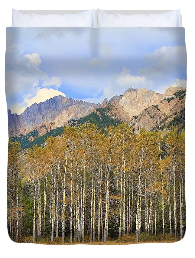 Fall Duvet Cover featuring the photograph Fall In The Rockies by Teresa Zieba