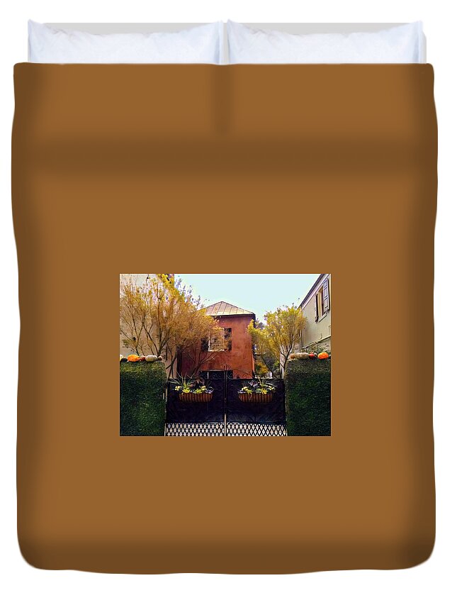 Charleston Duvet Cover featuring the photograph Fall Into Charleston by Sherry Kuhlkin