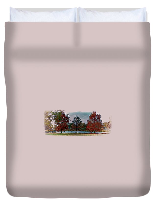 Trees Duvet Cover featuring the photograph Fall on the Farm by Bonnie Willis