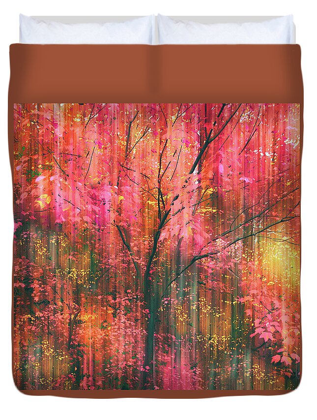 Autumn Duvet Cover featuring the photograph Falling into Autumn by Jessica Jenney